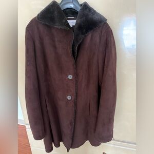 Calvin Klein Women's Chocolate Teddy Jacket